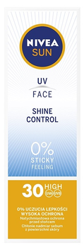Krem do twarzy Nivea Sun UV Face Shine Control matujący z wysoką ochroną SPF 30 50 ml (4005900462121)