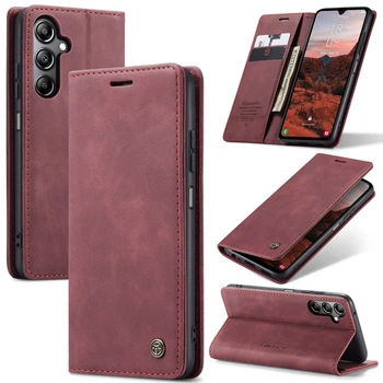 Чехол книжка с магнитом Samsung Galaxy A05s A057 CaseMe Wine (35390-42)