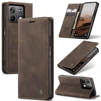 Чохол книжка з магнітом Xiaomi Redmi Note 13 5G CaseMe Dark Brown (35386-05)