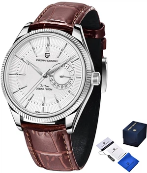 Мужские часы Pagani Design PD-1689 Silver-White-Brown