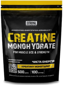 Креатин моногидрат 100% для массы силы и энергии – Extremal Creatine Monohydrate 500 г (1000487072)