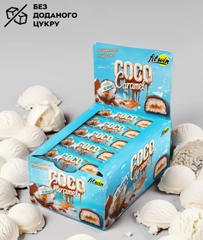 Батончик Coco Caramel No Sugar Added, 20*40 грамм Мороженое FitWin 000293254