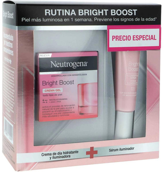 Zestaw do pielęgnacji twarzy Neutrogena Bright Boost Żel-krem 50 ml + Serum 30 ml (3574661722207)