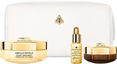 Zestaw do pielęgnacji twarzy Guerlain Abeille Royale Krem na dzień 50 ml + Krem na noc 15 ml + Olejek 5 ml + Kosmetyczka (3346470619951)