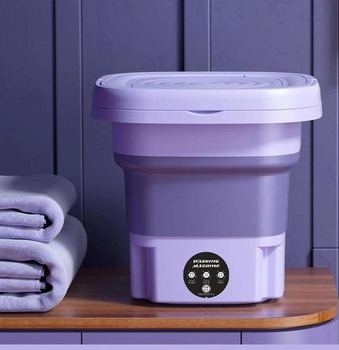 Стиральная машина портативная Mini Folding Washing Machine 6 литров, складная мини стиралка Фиолетовая MF-321-Violet