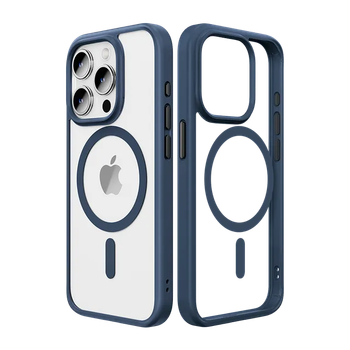Чохол iPhone 16 Pro Rock Guard Clear with Magnetic blue