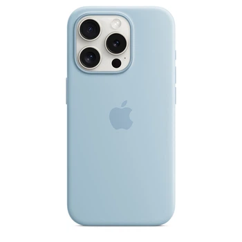 Чохол iPhone 15 Pro Silicone Case with MagSafe light blue