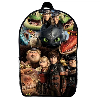 Рюкзак Як приручити дракона (School Gear bag Беззубик 01) чорний, 39 х 27 х 14 см