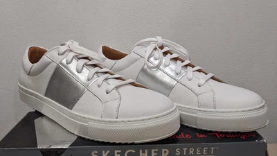 Кеди Skechers Lola - Metal Mayhem Color:White/Silver 73655/WSL US10 EU40 27CM