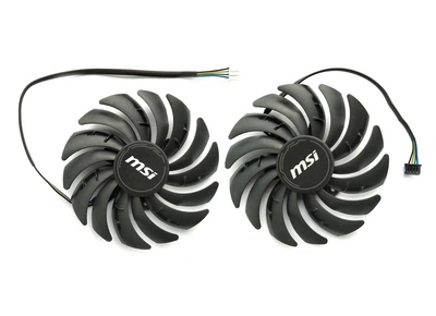 Вентилятор кулер для видеокарты MSI RTX 3050 3060 Ti 3070 Ventus 2X 95 мм PowerLogic PLD10010S12HH (PLD10010B12HH ) комплект 2 шт (№438)
