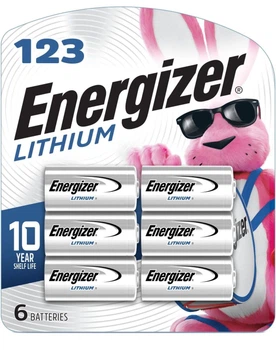 Батарейка Energizer CR 123 (CR123) lithium 3V блістер 6 шт.