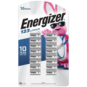 Батарейка Energizer CR 123 (CR123) lithium 3V блістер 16 шт.