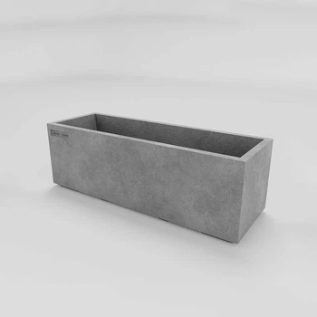 Уличный Бетонный Вазон Лиссабон 2XL 40x120x40 см Серый 117 л