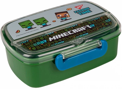 Контейнер Yes Minecraft с приборами 750 мл Зеленый (708160)