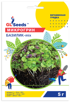 Семена Микрогрин GL Seeds Базилик микс 5 г (2404-PROF)
