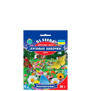 Газонная трава GL Seeds Луговые Бабочки цветущая смесь, 30 г (297-PROF)