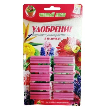 Добриво в паличках Квітучі Чистий Лист, 30 шт (2877-11)
