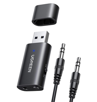 Bluetooth-приймач UGREEN Bluetooth 5.1 AUX 3.5 мм 2 в 1 автомобільний аудіоадаптер (CM523)