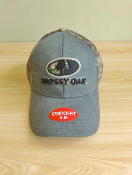 Мужская унисекс кепка бейсболка с сеточкой Mossy OAK серый/хаки