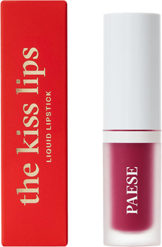 Matowa szminka w płynie Paese The Kiss Lips 05 Raspberry Red z witaminą E 3.4 ml (5902627624575)