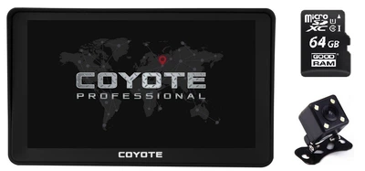 GPS Навигатор COYOTE&nbsp;812 TORR 512mb 8gb для легкового и грузового транспорта + Камера заднего вида с подсветкой + Карта памяти 64Gb MicroSD