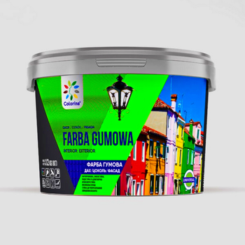 Краска резиновая ТМ Colorina 12 кг красно-коричневая RAL 3009