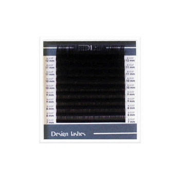Ресницы Design Lashes Dark Chocolate B 0.07 10 рядов 7-12 мм черный шоколад