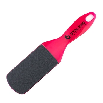 Педикюрная терка Staleks PRO Expert 10 Type 2, 80/120 средняя, малиновая (4820121592965)