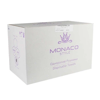 Одноразовые полотенца Monaco Style гладкие 40х70 см, 100 шт. (2000006192738)