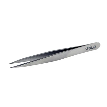 Пинцет для бровей ZOLA Professional Tweezers Point Silver точечный цвет серебро