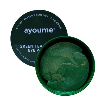 Патчи гидрогелевые под глаза Ayoume Green Tea+Aloe Eye Patch с экстрактом зеленого чая и алоэ 60 шт