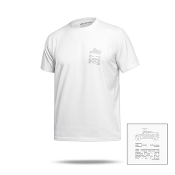 Футболка Basic Military T-Shirt. HMMWV. Cotton, белый. Размер L