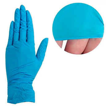 Перчатки нитриловые без талька Care 365 Premium голубые XS 100 шт (4820194990019) (0133279)