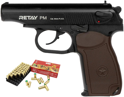 Пистолет стартовый Retay PM кал. 9 мм + патроны