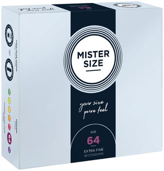 Prezerwatywy Mister Size Condoms dopasowane do rozmiaru 64 mm 36 szt (4260605480188)