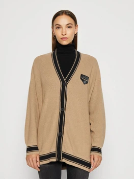 Кардиган з домішкою вовни в'язаний жіночий Armani Exchange 404745674 XS Коричневий (1159805059)