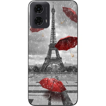 Бампер силиконовый чехол SMTT для Motorola Moto G24 с картинкой Париж