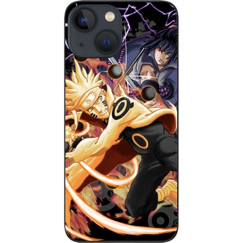 Силиконовый чехол SMTT для iPhone 13 с картинкой Наруто и Саске