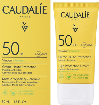 Сонцезахисний крем Caudalie Vinosun SPF 50 50 мл (3522931003747)