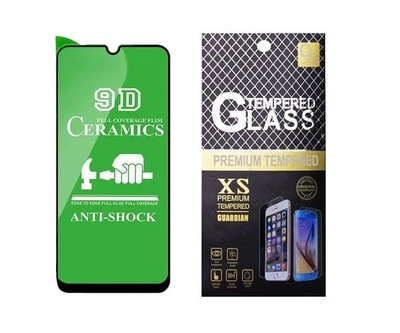 Протиударна захисна плівка Prime Ceramics для Samsung A505 Galaxy A50 Full Glue з чорною рамкою