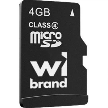 Карта пам'яті microSDHC, 4Gb, Class4, Wibrand, без адаптера (wicdc4/4gb)