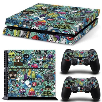 Виниловые наклейки на PS4 FAT и Dualshock Sony PlayStation 4 Meglio