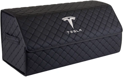 Сумка-органайзер в багажник EVAtech ECO L 30 x 30 x 65 см для Тесла Чорна з чорною ниткою (EHECELBBBBV040)