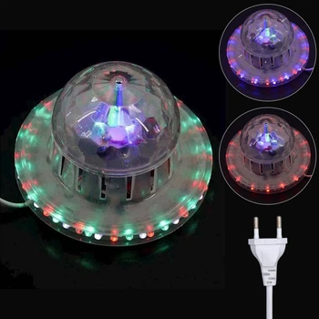 Светодиодный ночник-проектор в розетку "НЛО", 220V, Мультиколор