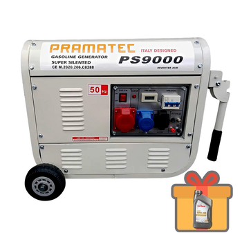 Генератор бензиновий бензогенератор електрогенератор електричний Pramatec ps-9000 3,1 ква портативна електростанція для дому в квартиру 2 3 квт трифазний 380 220 вольт + моторна олива