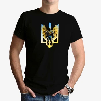 Футболка чоловіча JHK "Ангел ЗСУ" M Чорний (MD-25-9222-19-14)
