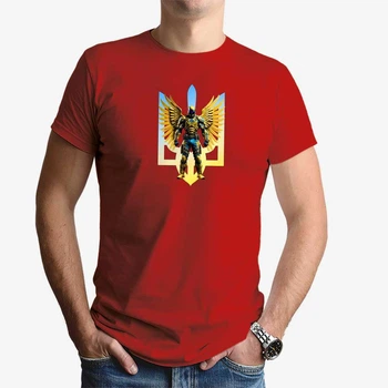 Футболка чоловіча JHK "Ангел ЗСУ" XL Червоний (MD-25-9222-21-13)