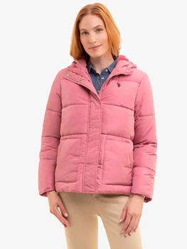 Куртка демісезонна з капюшоном жіноча U.S. Polo Assn 927498489 S Рожева (1159804457)