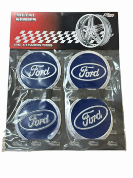 Наклейки на колпаки Ford синий диам. 60мм (KS-66)