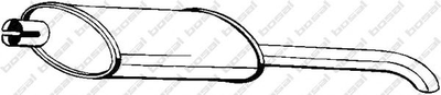 Глушитель задний Opel ASTRA F 92-96 Bosal (185-021) Bosal (185021)